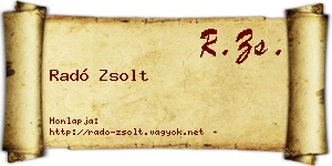 Radó Zsolt névjegykártya